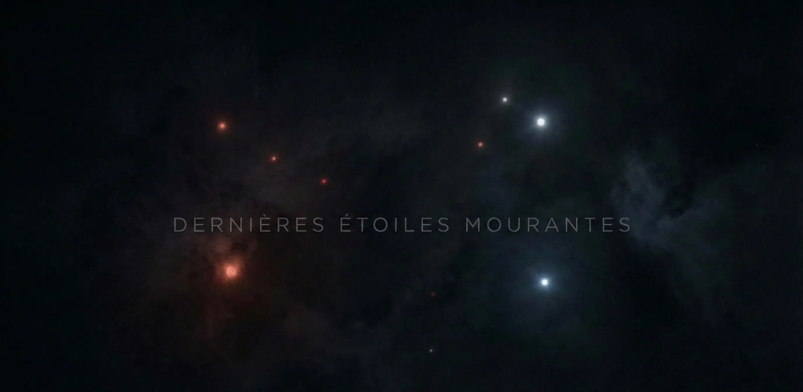 Dernières étoiles mourant dans un cosmos froid et vide
